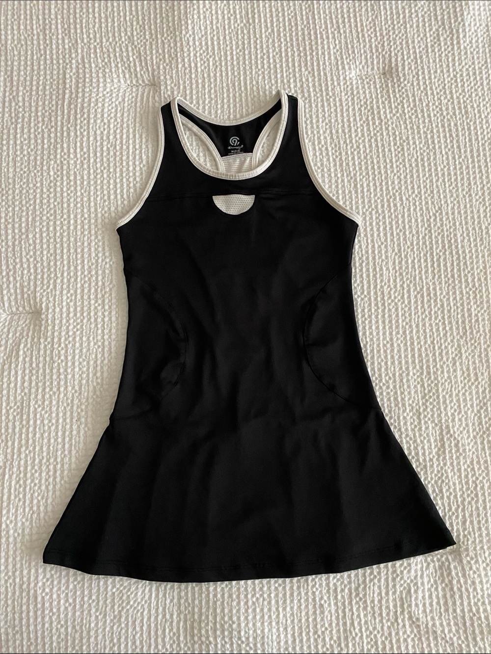 Champion Black Racerback Dress with White Trim